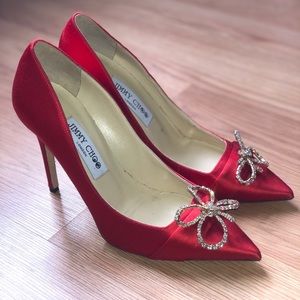 Satin Red Jimmy Choo Pumps